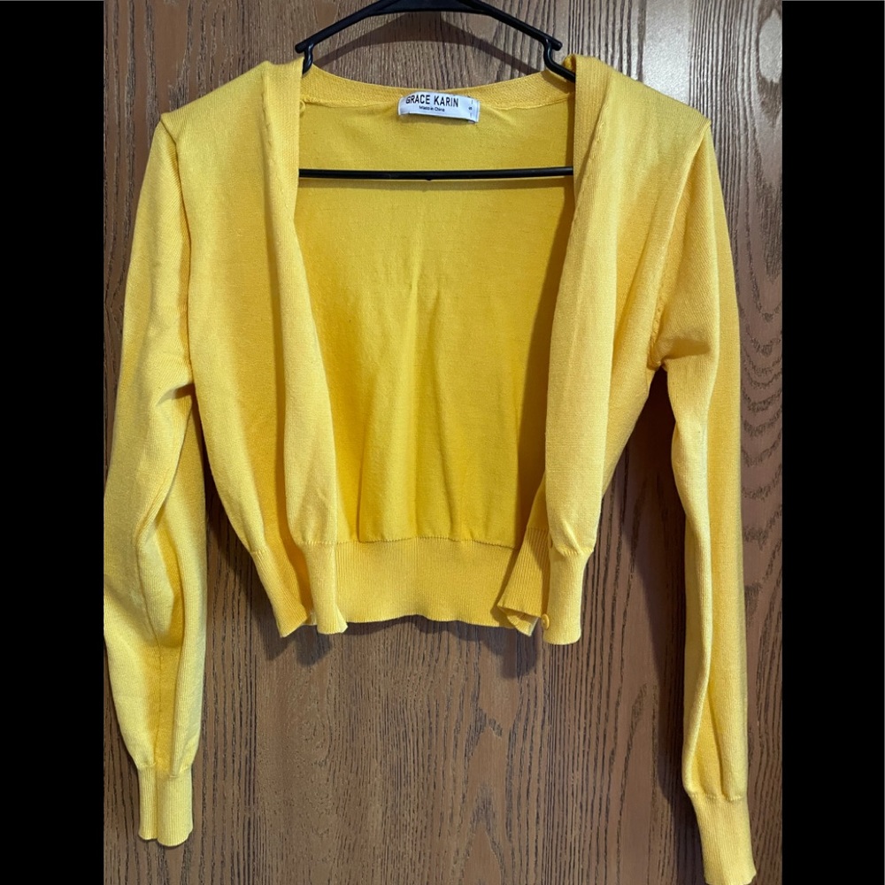Cute Vibrant Yellow Cardigan.